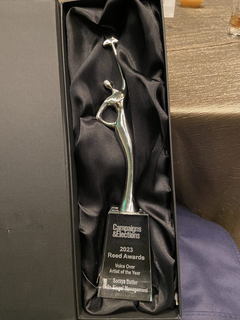 2023 Reed Award for Soraya Butler's political voiceover work