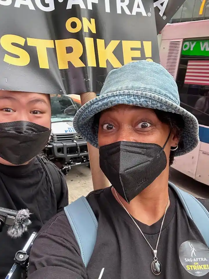 image of Soraya Butler during a SAG strike