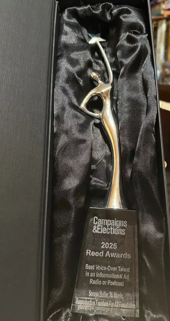 2025 Reed Award for Soraya Butler political voiceover